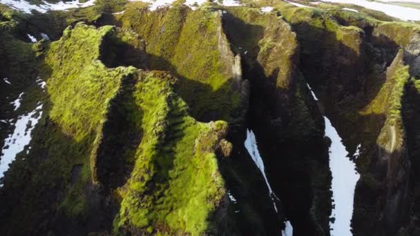 Kaňon Islandu Světově Proslulá Turistická Atrakce Scénická Přírodní Krajina Island — Stock video