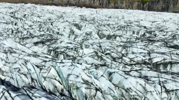 Natura Vatnajokull Ghiacciaio Islanda Neve Bianca Ghiaccio Blu Stagione Invernale — Video Stock