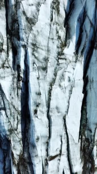 Вертикальний Екран Льодовик Вацланокл Ісландії Чистий Блакитний Лід Зимовий Ландшафтний — стокове відео