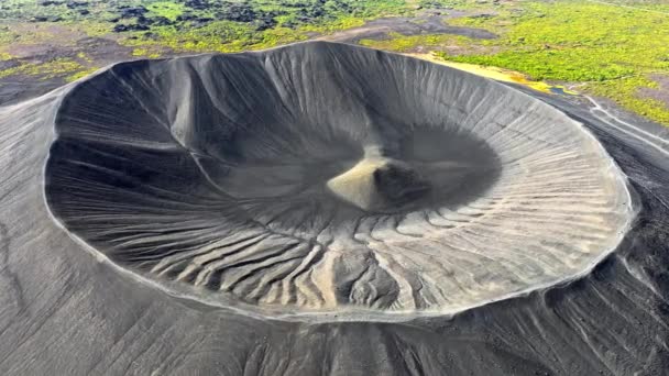 Vulcan Inactiv Nordul Islandei Peisaj Aerial Cinematic Crateruluifjall Vulcan Adormit — Videoclip de stoc