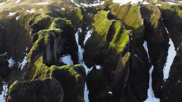 Canyon Izlandon Világhírű Turisták Vonzereje Szcenikus Természeti Táj Izland Utazás — Stock videók