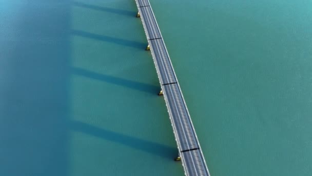 Pont Sur Eau Mer Turquoise Infrastructure Urbaine Route Pour Les — Video