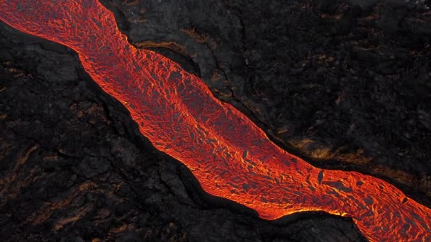 Neuvěřitelná Anténa Dramatického Vulkanického Výbuchu Sopky Litli Hrutur Poloostrově Reykjanes — Stock video