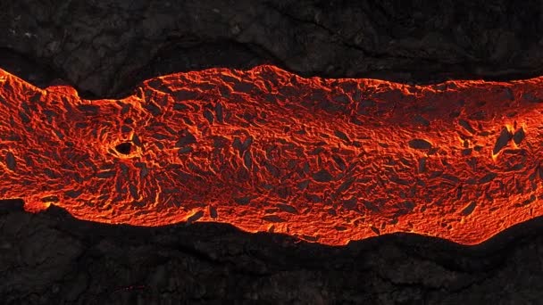 Απίστευτη Κεραία Της Δραματικής Ηφαιστειακής Έκρηξης Του Ηφαιστείου Litli Hrutur — Αρχείο Βίντεο