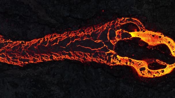 Incredible Aerial Dramatic Volcanic Eruption Litli Hrutur Volcano Eruption Reykjanes — Stock Video