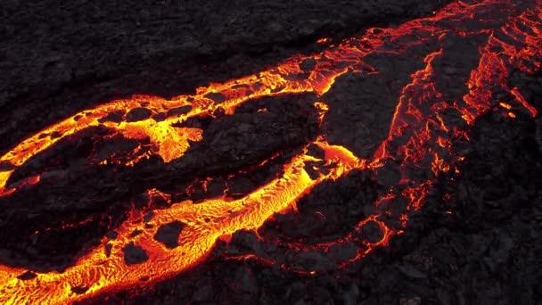 Neuvěřitelná Anténa Dramatického Vulkanického Výbuchu Sopky Litli Hrutur Poloostrově Reykjanes — Stock video