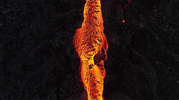 Zlanda Yanardağ Patlaması Akışkan Kırmızı Lav Nehri Inanılmaz Doğa Fenomeni — Stok video
