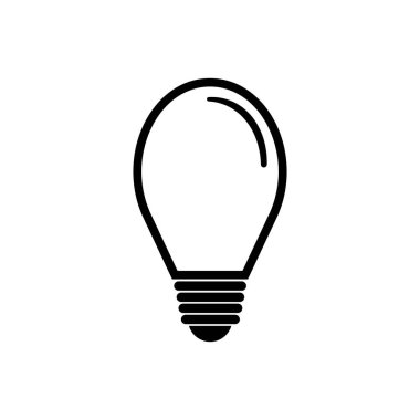 elektrik ampul simgesi vektör illüstrasyon logosu tasarımı