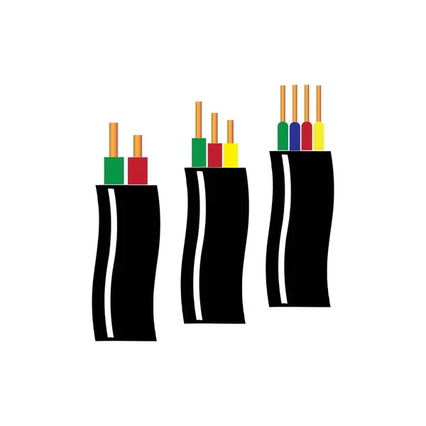 Дизайн Логотипа Векторной Иллюстрации Шнура Питания — стоковый вектор