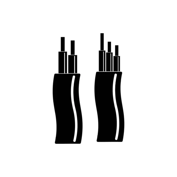 Stromkabel Symbol Vektor Illustration Logo Design — Stockvektor