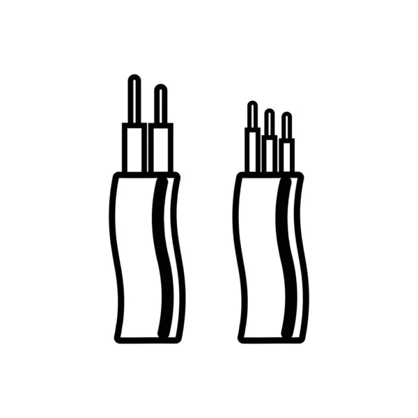 Power Cord Icon Vector Illustration Logo Design — Stock Vector