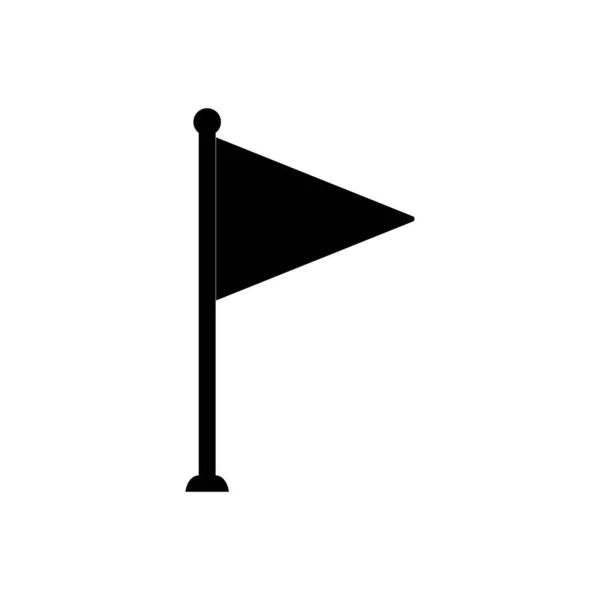 Schwarze Flagge Symbol Vektor Abbildung Einfaches Design — Stockvektor