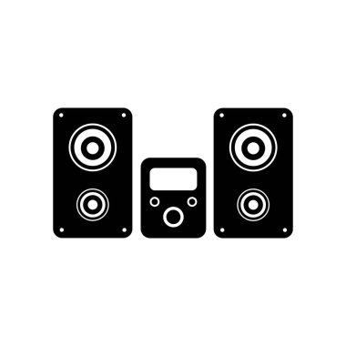 ses sistemi vektör illüstrasyon logo tasarımı