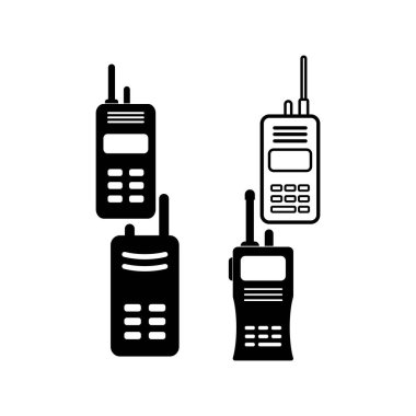 telsiz talkie simgesi vektör illüstrasyon logo tasarımı