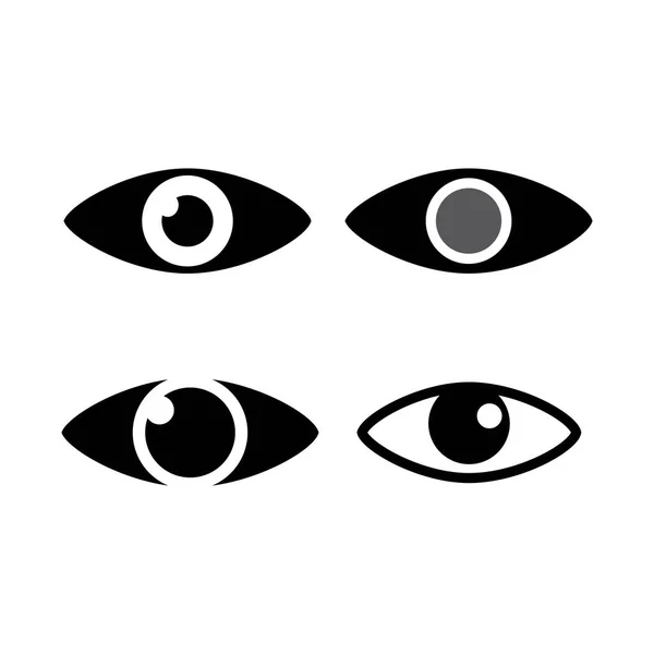 Ícone Vetor Ocular Ilustração Modelo Logotipo Design — Vetor de Stock
