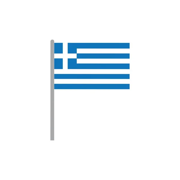 Diseño Del Logotipo Del Vector Icono Bandera Griega — Archivo Imágenes Vectoriales