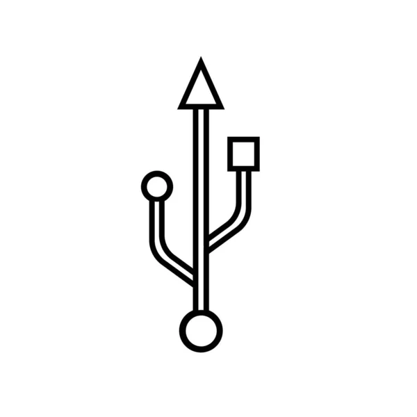Usb Data Transfer Logo Vector Illustration Symbol Design — Vettoriale Stock