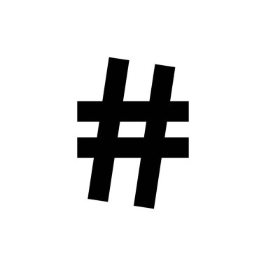 hastag simgesi vektör gösterim sembolü tasarımı