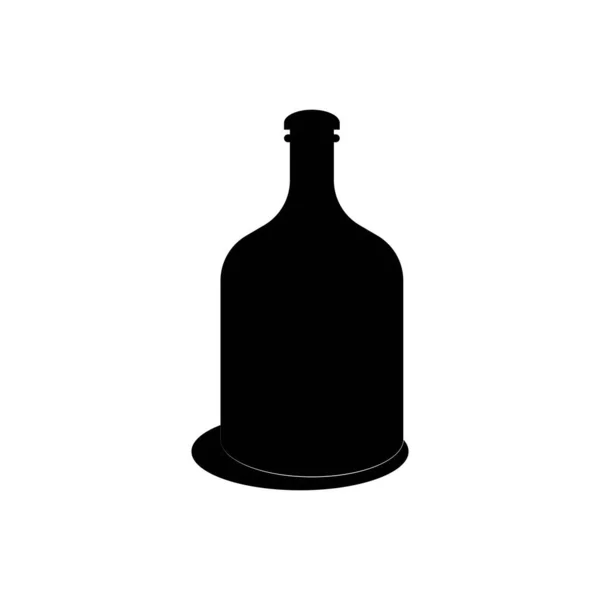 Bira Şişesi Simgesi Vektör Illüstrasyon Logosu Tasarımı — Stok Vektör