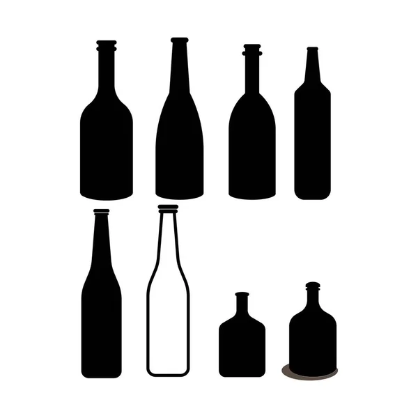 Пивна Пляшка Значок Векторна Ілюстрація Дизайн Логотипу — стоковий вектор