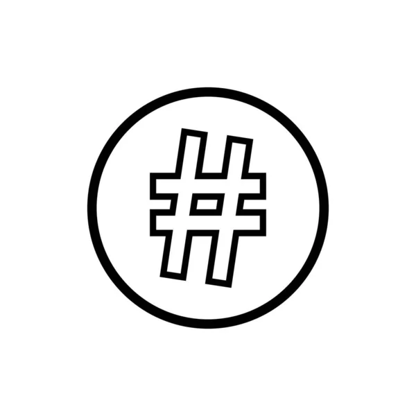 Hastag Icon Vector Ilustrare Simbol Design — Vector de stoc