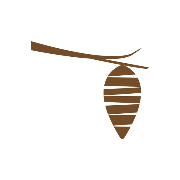 Koza Simgesi Vektör Illüstrasyon Logo Tasarımı — Stok Vektör