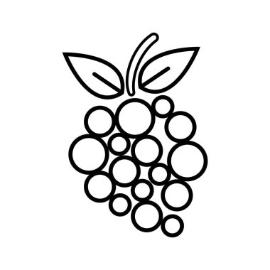 üzüm meyvesi ikonu vektör illüstrasyon sembolü tasarımı