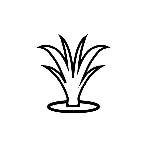 Трава Значок Векторна Ілюстрація Символ Дизайн — стоковий вектор