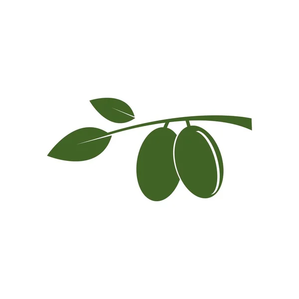 Оливкова Ікона Векторна Ілюстрація Символ Дизайн — стоковий вектор