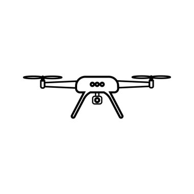 Drone simgesi vektör illüstrasyon logo tasarımı