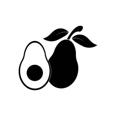 avokado simgesi vektör illüstrasyon tasarımı