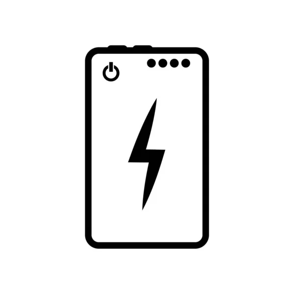 Illustration Icône Banque Puissance Dispositif Charge Portable — Image vectorielle