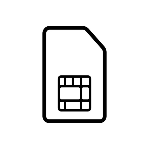 Sim Card Icon Vektor Symbol Template — Stockvektor
