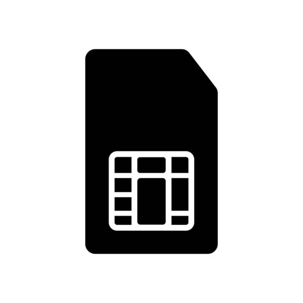 Sim Card Icon Vektor Symbol Template — Stockvektor