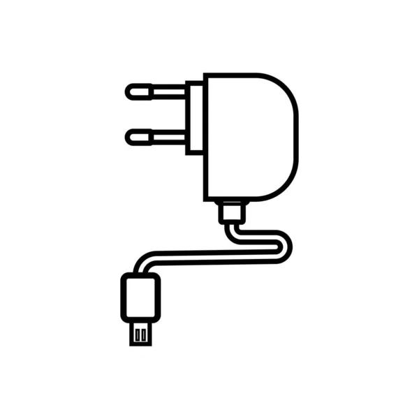 Telefon Ladegerät Symbol Vektor Illustration Design — Stockvektor