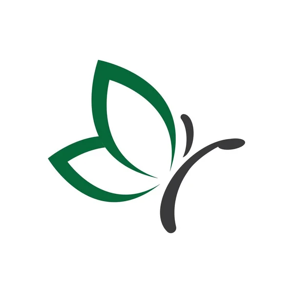 Disegno Del Logo Dell Illustrazione Vettoriale Dell Icona Della Farfalla — Vettoriale Stock