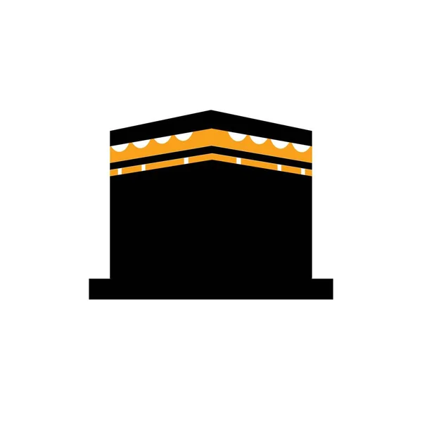Kaaba Icon Vector Illustration Logo Design — Stock Vector
