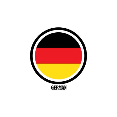 Alman bayrağı ikonu vektör illüstrasyon logosu tasarımı
