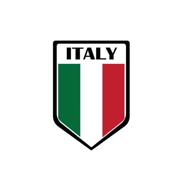 Italienische Flagge Symbol Vektor Illustration Design — Stockvektor