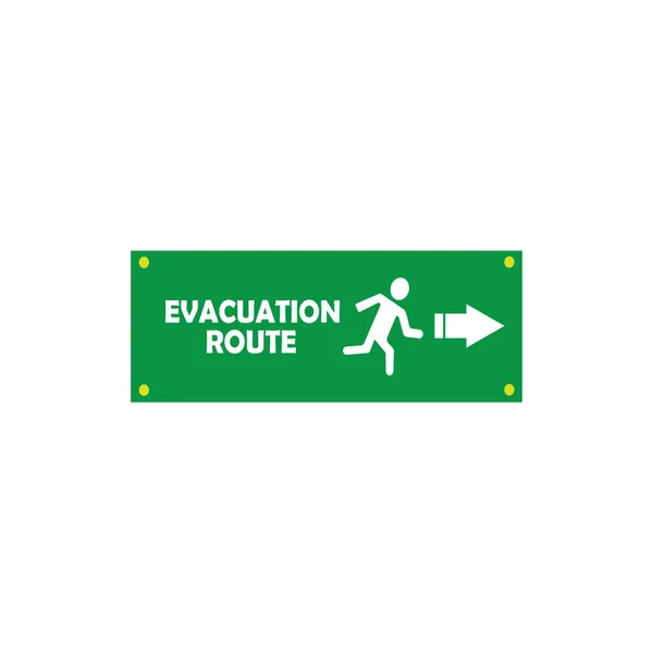 Emergency Evacuation Route Icon Vector Symbol Design — Stock Vector