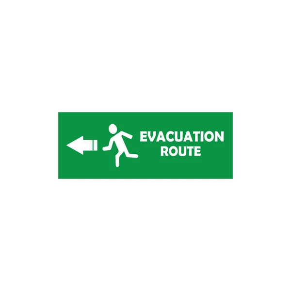 Diseño Símbolo Vector Ruta Evacuación Emergencia — Vector de stock