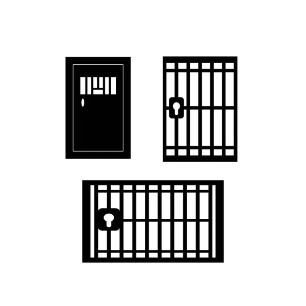 Prison Icône Vecteur Illustration Symbole Conception — Image vectorielle