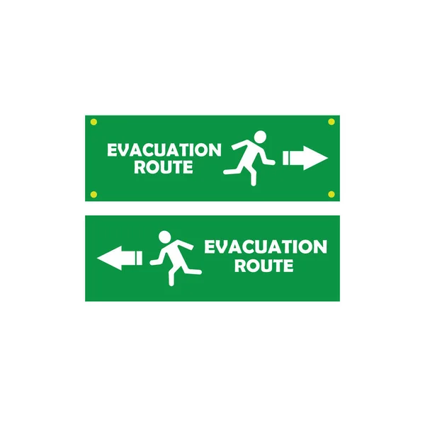 Diseño Símbolo Vector Ruta Evacuación Emergencia — Vector de stock