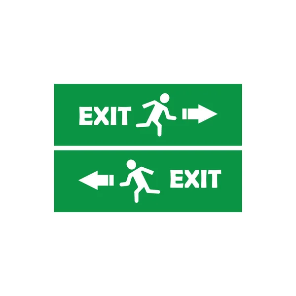 Rota Evacuação Emergência Ícone Vetor Símbolo Design —  Vetores de Stock