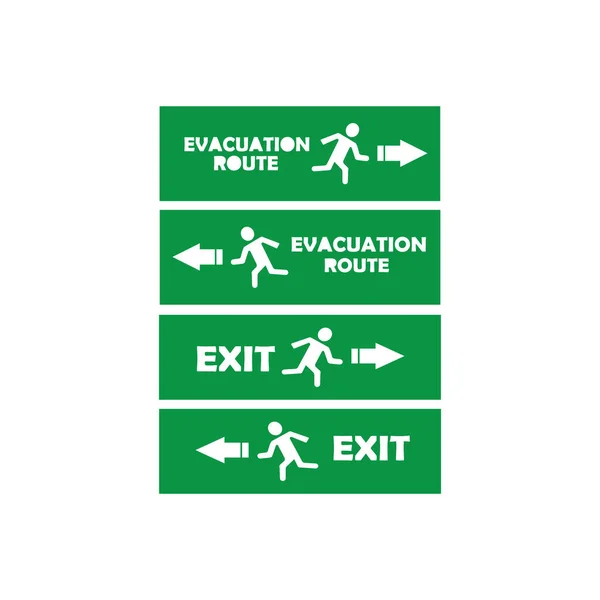 Emergency Evacuation Route Icon Vector Symbol Design — Stock Vector