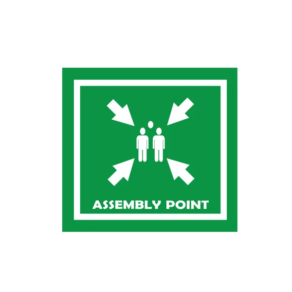 Assembly Point Icon Evacuation Plan Illustration — Stock Vector