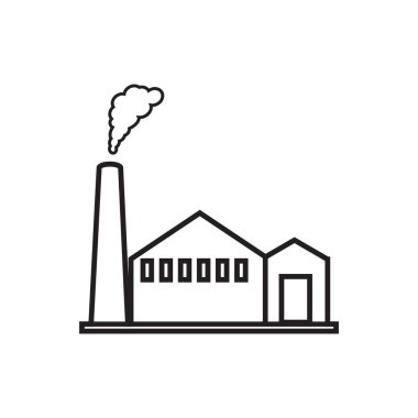 Fabrika simgesi vektör illüstrasyon tasarımı