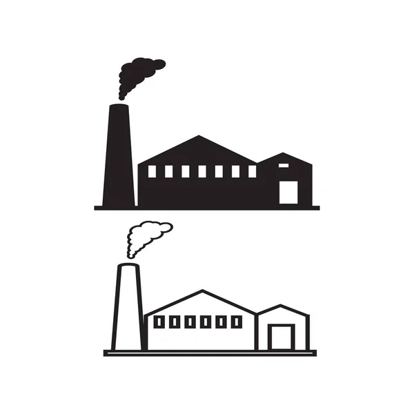 Fabryczna Ikona Wektor Ilustracja Symbol Projekt — Wektor stockowy
