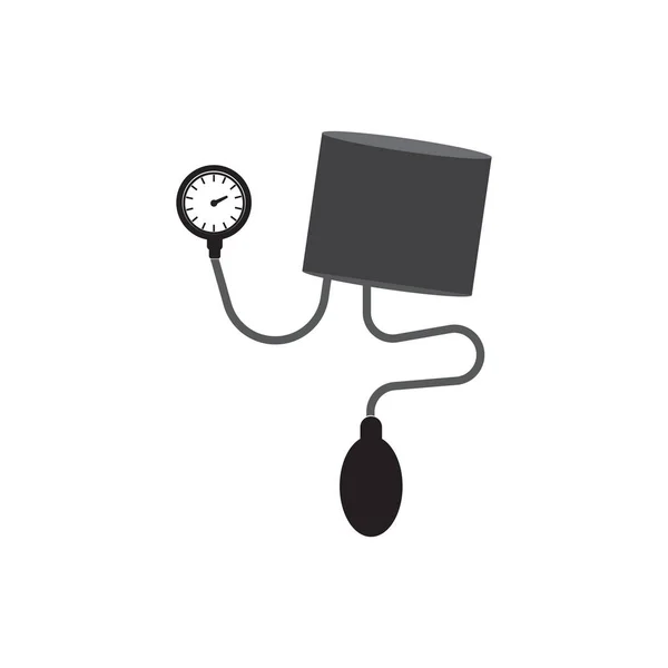 Blood Pressure Equipment Logo Vector Illustration Design Template — Stock Vector