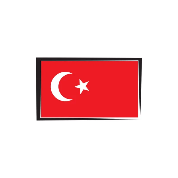 Іконка Прапора Туреччини Векторна Ілюстрація Символ Дизайн — стоковий вектор